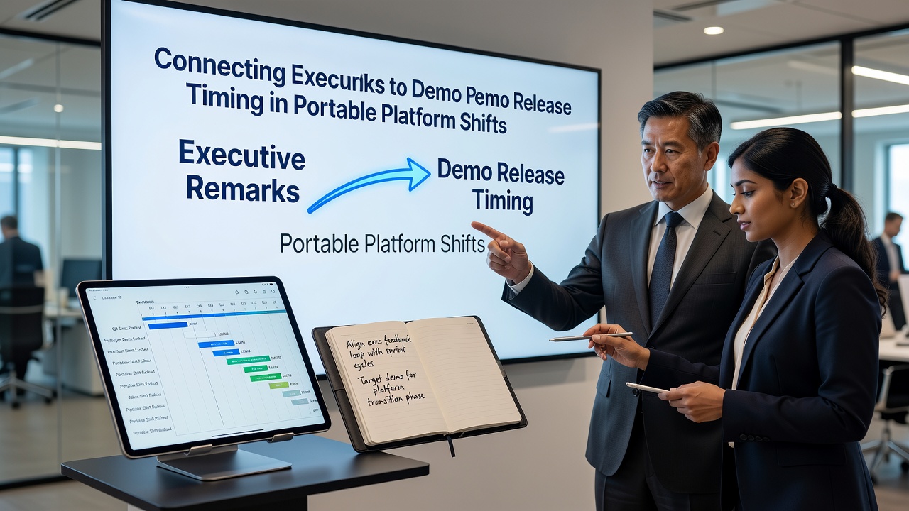 Visual representation of executive statements and demo timing charts from portable console eras