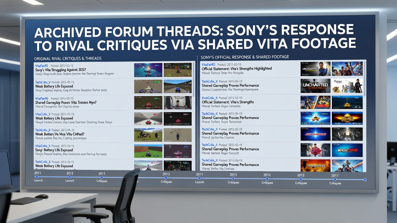 Detailed forum post examples with Vita footage timestamps responding to 3DS market commentary