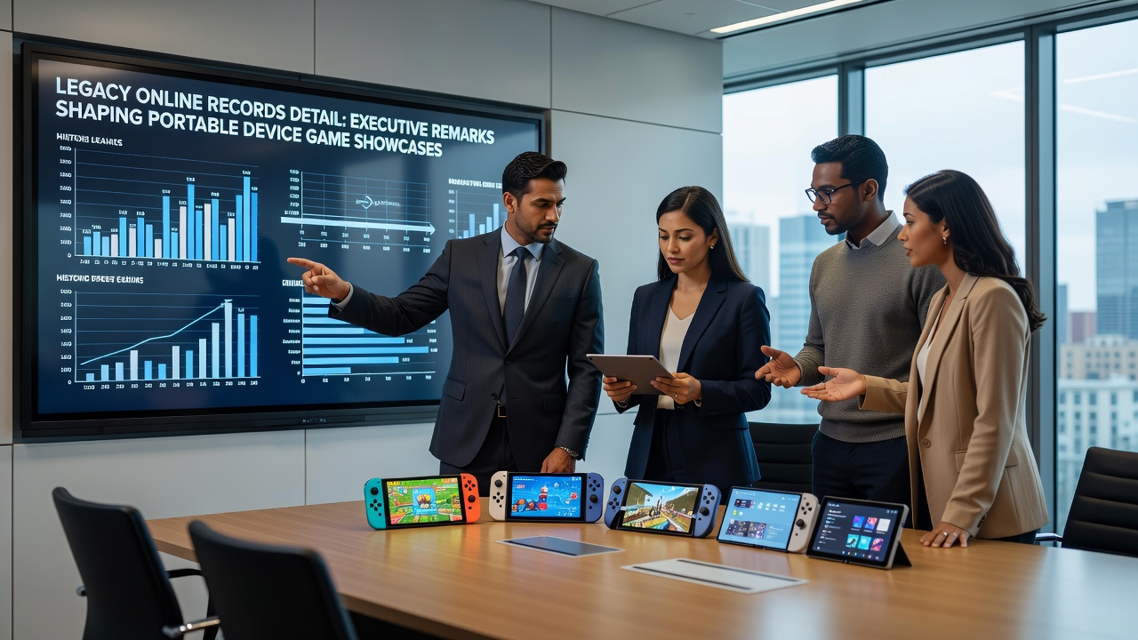 Analysis of executive remarks influencing portable game showcases in archived materials