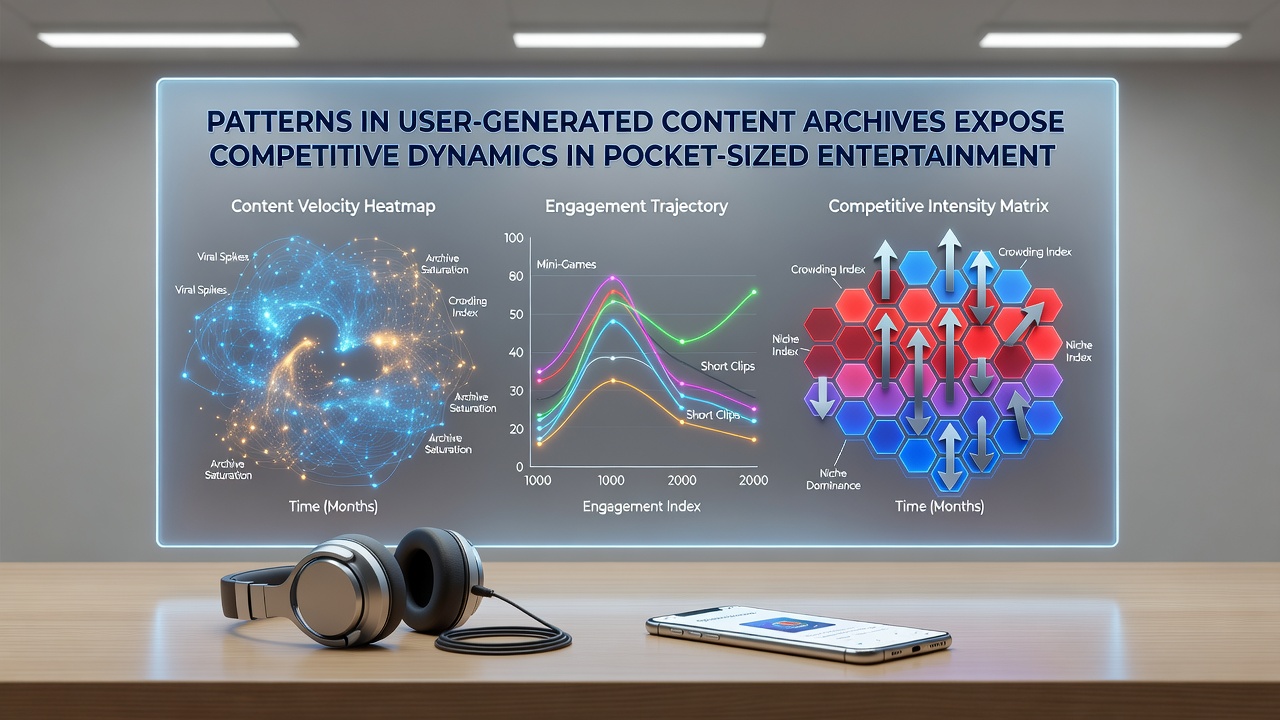 Visual patterns from user-generated content archives illustrating competitive strategies in portable gaming systems